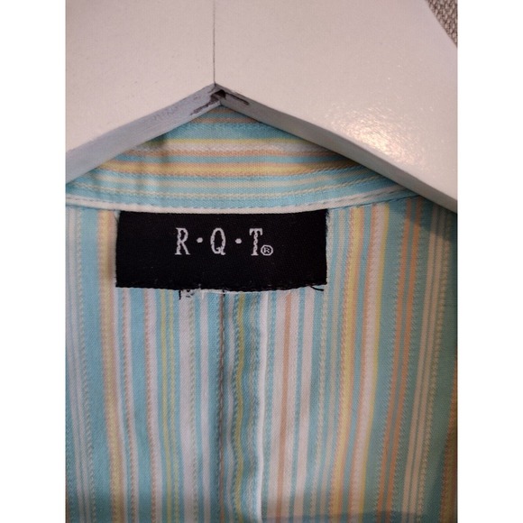 R.Q.T Blazer Women’s Size 12 Rainbowcore Single Button Jacket Shoulder Pads - Picture 3 of 4